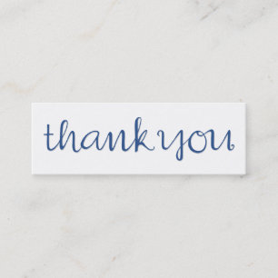 Carte de visite bleu Merci