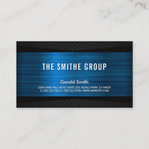 Carte De Visite Bleu métallique Noir   Entreprise