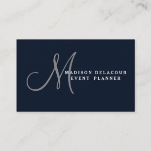 Carte De Visite Bleu moderne élégant professionnel et blanc de