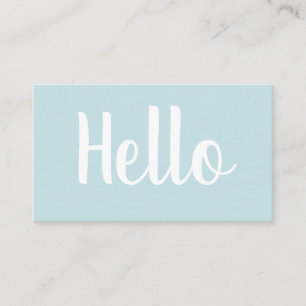 Carte de visite bleu pastel minimaliste et tendanc