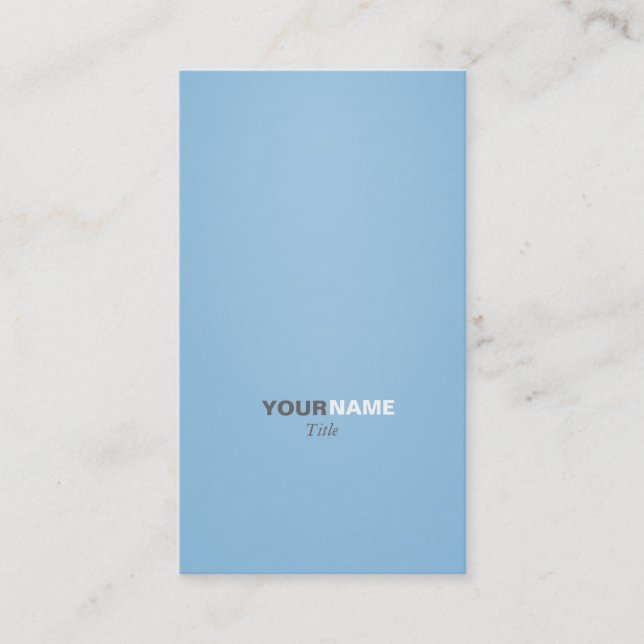 Carte De Visite Bleu placide de police moderne de Groupon (Devant)