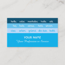 Bleu rayures langues internationales bonjour