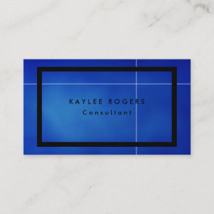 Carte De Visite Bleu Sophistiqué Noir Professionnel