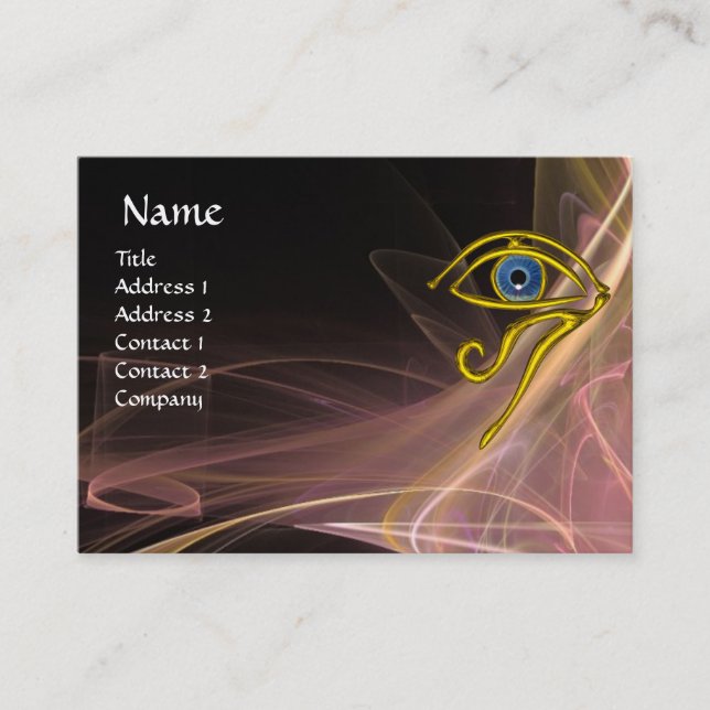 CARTE DE VISITE BLEU TALISMAN ANTIQUE ROSE BROWN BLANC VAGUES CLAI (Devant)