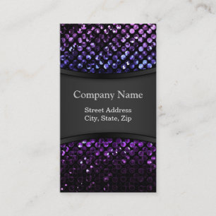 Carte de visite Bling en cristal pourpre Strass