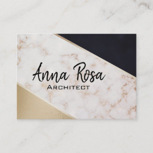 Carte De Visite *~* Bloc de couleur géométrique Abstrait Rose Gold