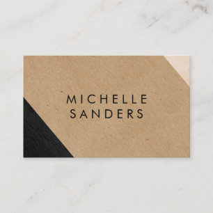 Carte De Visite Bloc de couleur géométrique élégant moderne