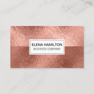 Carte De Visite Bloc de couleur rose Gold Foil