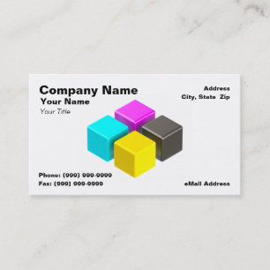 Carte De Visite blocs colorés de 3D CMYK