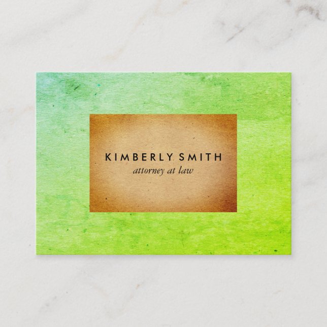 Carte De Visite Blocs de couleurs chics à deux tons (Devant)