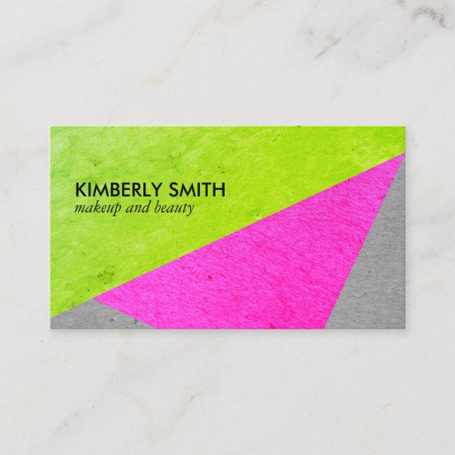 Carte De Visite Blocs de couleurs chics en gras (Devant)