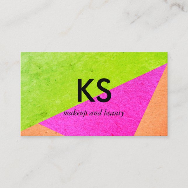 Carte De Visite Blocs de couleurs vives modernes (Devant)