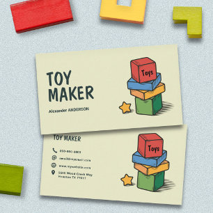 Carte De Visite Blocs en bois - fabricant de jouets