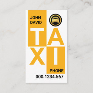 Carte De Visite Blocs TAXI créatifs en conduite