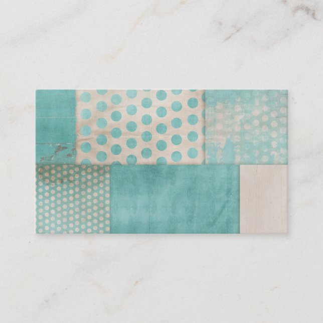 Carte De Visite Blocs turquoises d'édredon de motif (Devant)
