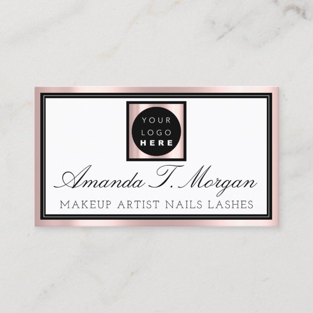 Carte De Visite Blog d'artiste de maquillage professionnel Logo de (Devant)