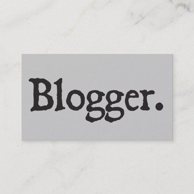 Carte De Visite Blogger (Devant)