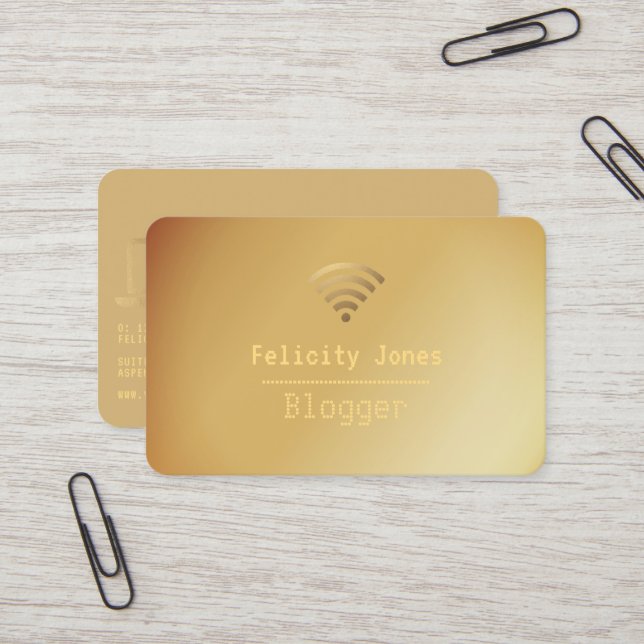 Carte de visite blogueur (Devant/Arrière en situation)