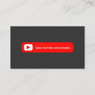 Carte De Visite Blogueur sur les médias sociaux Youtube