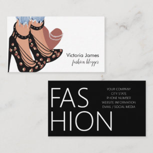 Carte De Visite Blogueuse Fashionista Chic Planificatrice de Beaut