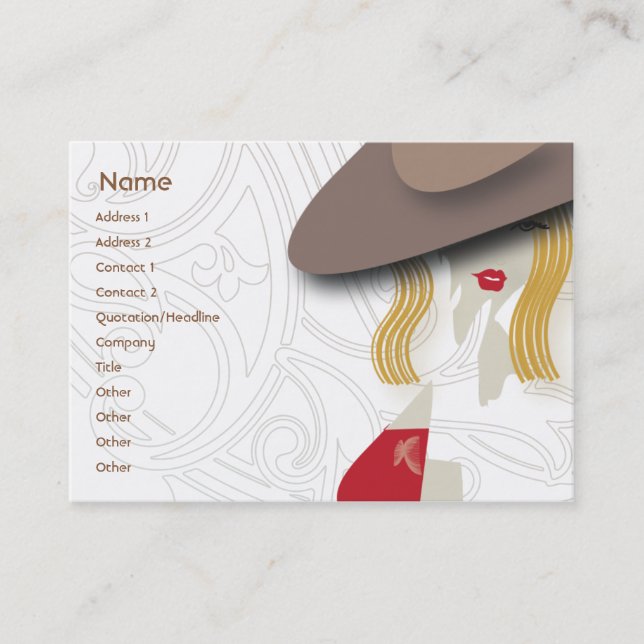 Carte De Visite Blond - Chubby (Devant)