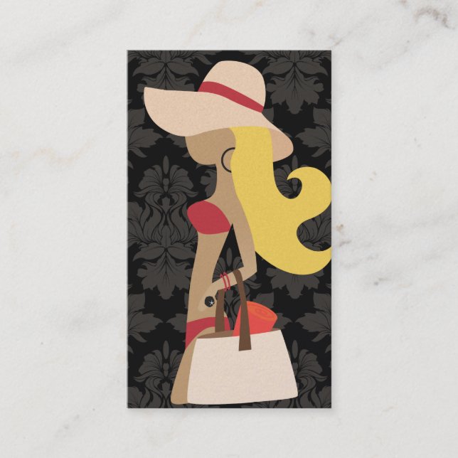 Carte De Visite Blonde de Fashionista de 311 bikinis (Devant)