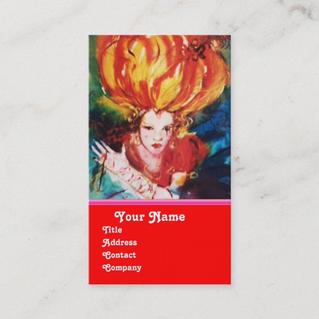 Carte De Visite BLONDE EN ROUGE Monogramme Beauté, Maquillage, Sal (Devant)