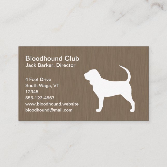 Carte De Visite Bloodhound (Devant)