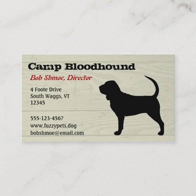 Carte De Visite Bloodhound (Devant)