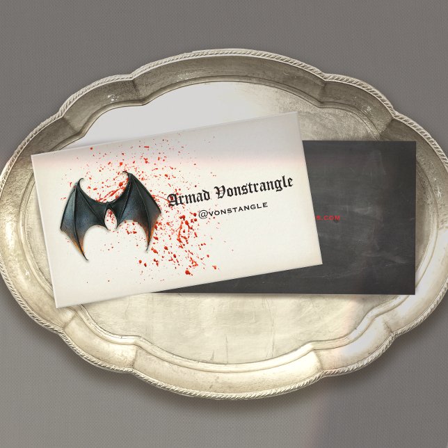 Carte De Visite Bloody Vampire Bat Wings (Créateur téléchargé)