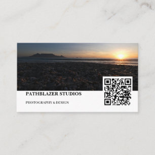 Carte De Visite Blouberg Beach Table Mountain Sunset
