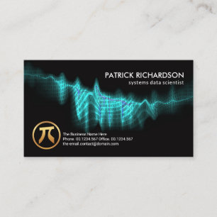Carte De Visite Blue Binary Codes Digital Wave Data Scientifique