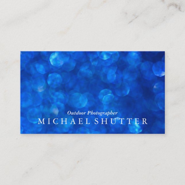 Carte De Visite Blue Bokeh (Devant)