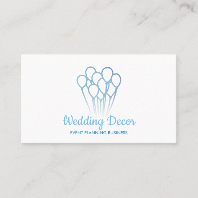 Carte De Visite Blue Elegant Party Plan Anniversaire Mariage Ballo (Devant)