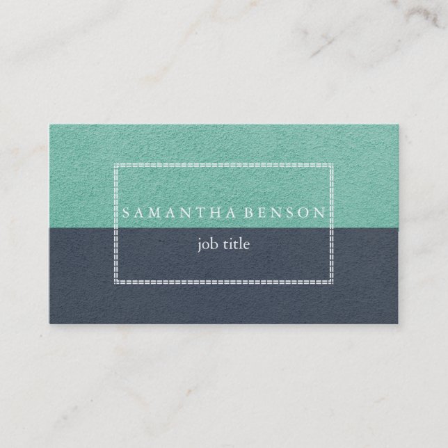 Carte De Visite Blue et Turquoise Modern Professional (Devant)