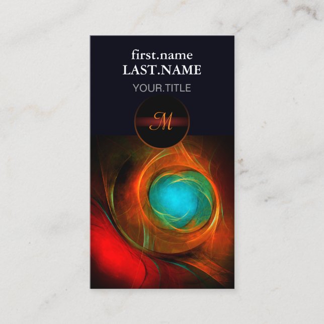 Carte De Visite Blue Eye Moderne Abstrait Art Cool Motif #16 (Devant)