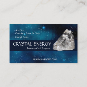 Carte De Visite Blue Galaxy Healing Quartz Energy