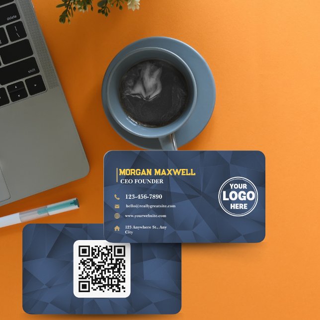 Carte De Visite Blue Gold Diamonds PDG & Fondateur (Blue Gold Diamonds Luxury CEO & Founder Business Card)