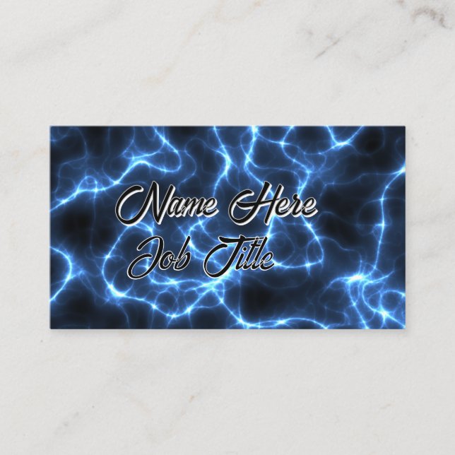 Carte De Visite Blue Lightning personnalisable (Devant)