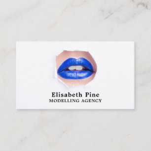 Carte De Visite Blue Lips, Agence de Mannequins, Agent de Mannequi