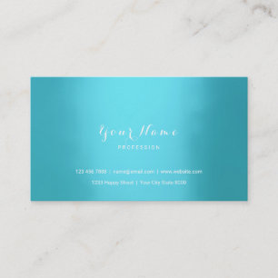 Carte De Visite Blue Ocean Turquoise Aquamarine Delicate Vip Noir
