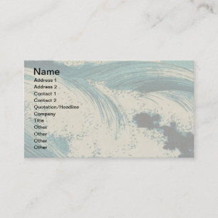 Carte De Visite Blue Ocean Waves Bois japonais