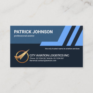 Carte De Visite Blue Sky Upward Lines Aviation Logistics