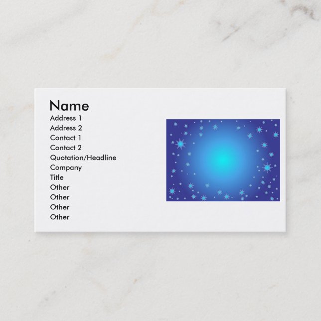 Carte de visite Blue Stars (Devant)