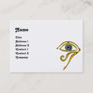 Carte De Visite BLUE TALISMAN HORUS OEIL Divinité, papier perlé