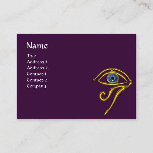 Carte De Visite BLUE TALISMAN, jaune violet (Devant)