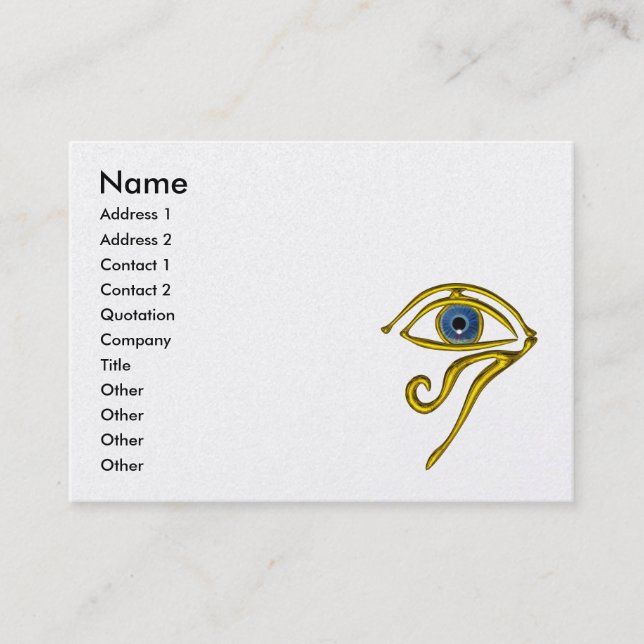 Carte De Visite BLUE TALISMAN, OR HORUS EYE White Pearl (Devant)