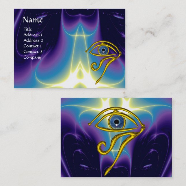 Carte De Visite BLUE TALISMAN, violet violet blanc (Devant / Derrière)
