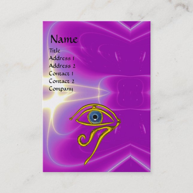 Carte De Visite BLUE TALISMAN, violet violet blanc rose (Devant)