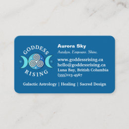 Carte de visite Blue-Teal Goddess Rising